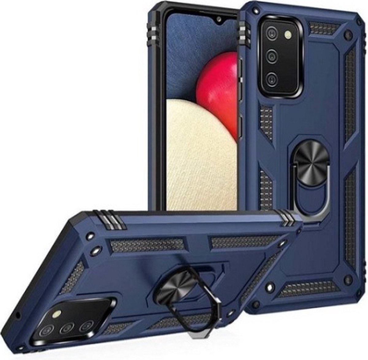 Samsung A02s Hybrid Armor Anti Shock Hoesje Blauw