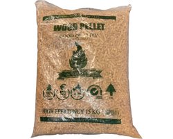 HERMANN PELLET MEISTER - Pellets Voor Pelletkachel - 450KG (30 zakken a 15KG) - Houtpellets - Pelletkorrels 8mm - Verwarming Houtpellets - Class A1 - Acacia Wood
