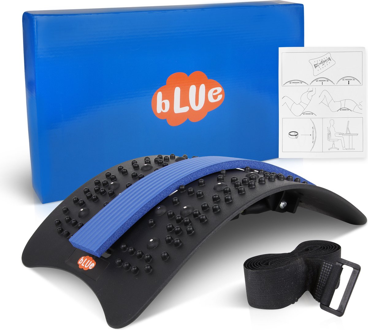 Blue - The Original Iron BackStretcher™- Rugstretcher-rugpijn-rugklachten-veer van metaal