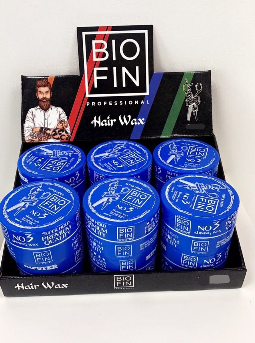 Biofin Haarwax Voordeelpak - No3 Super Hold Haar Wax - voordeelpak 6 stuks - Haar Wax - haarwax - wax - kappers - salon gebruik 900.ml