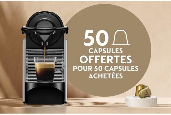 Krups Nespresso Pixie XN304T - Machine à café à capsules - Titane