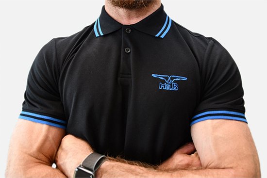 Mister B polo zwart blauw xs - MisterB