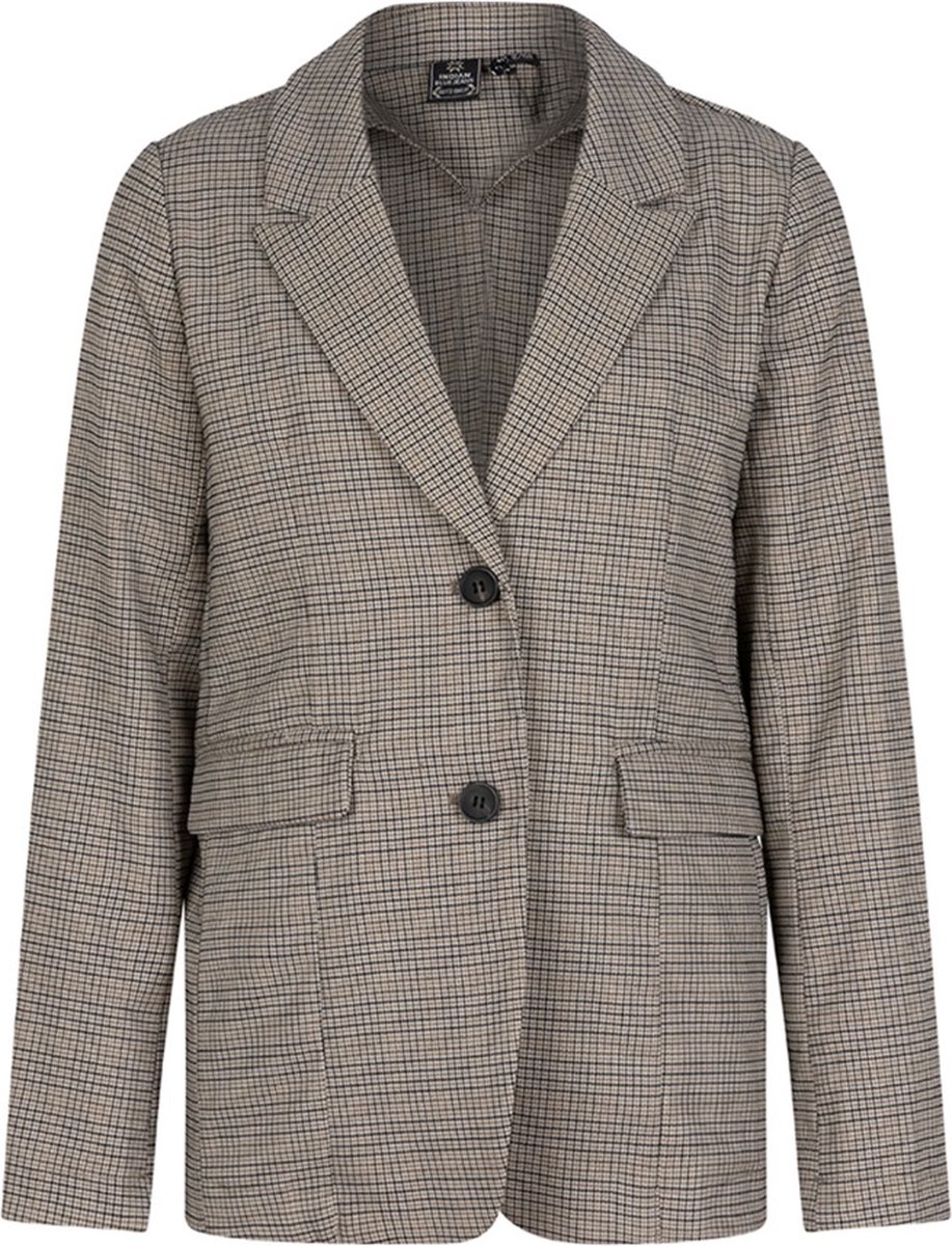 Indian Blue Jeans Oversized Colbert Check Blazers Meisjes - Beige - Maat 140