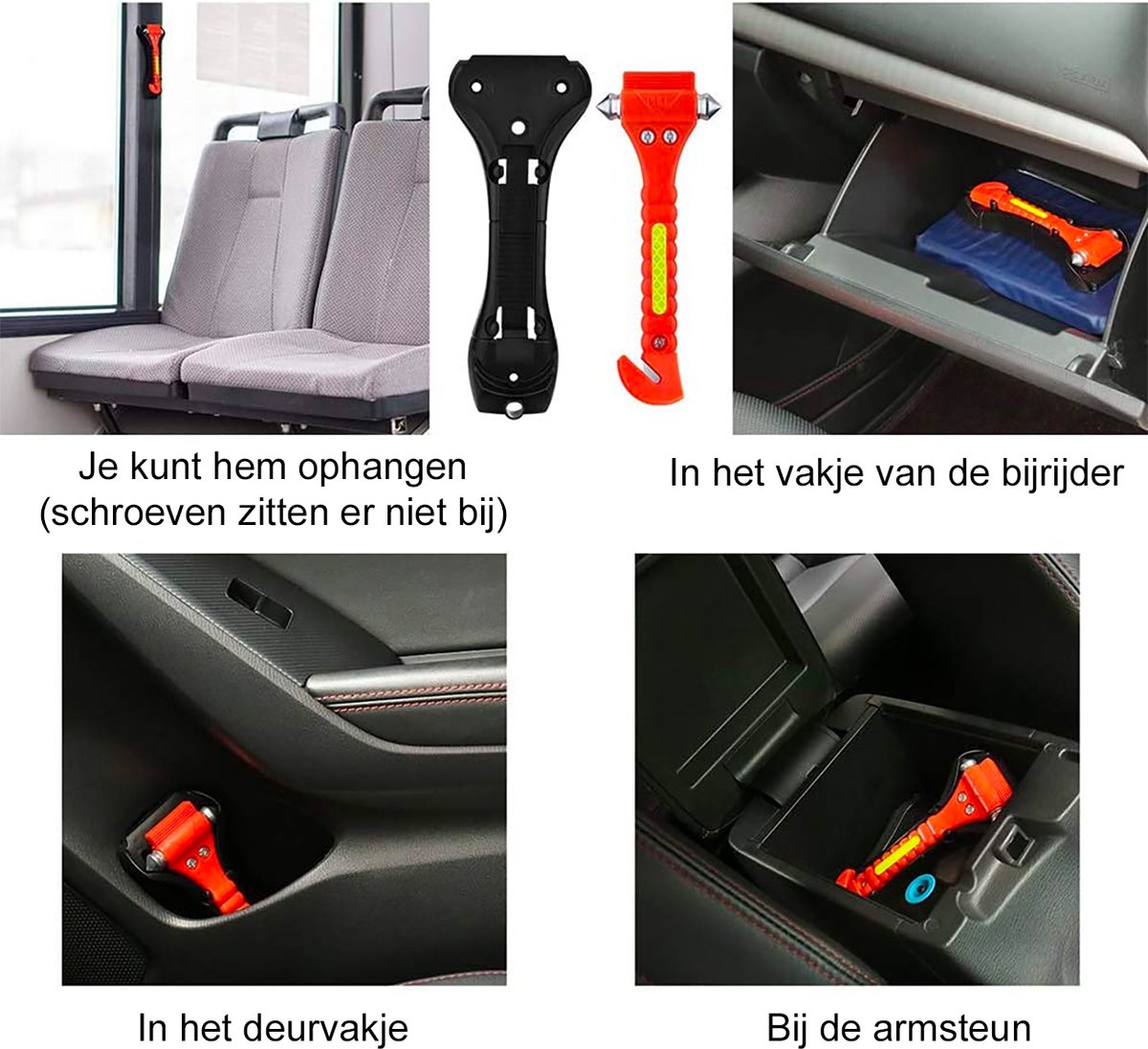 Veiligheidshamer Auto Lifehammer Noodhamer Met Gordelsnijder En