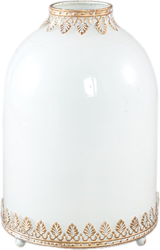 PTMD Decoritz White glass LED lantern smooth round L
