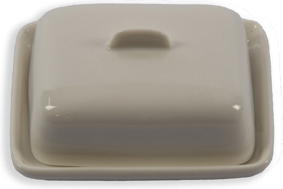 Mini beurre (aux herbes) - céramique - petite cloche à beurre en blanc |  beurrier - beurrier avec couvercle - beurrier en porcelaine|8x7x4cm