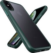 IYUPP Bumper - Geschikt voor Apple iPhone X / XS Hoesje - Groen x Zwart - Shockproof
