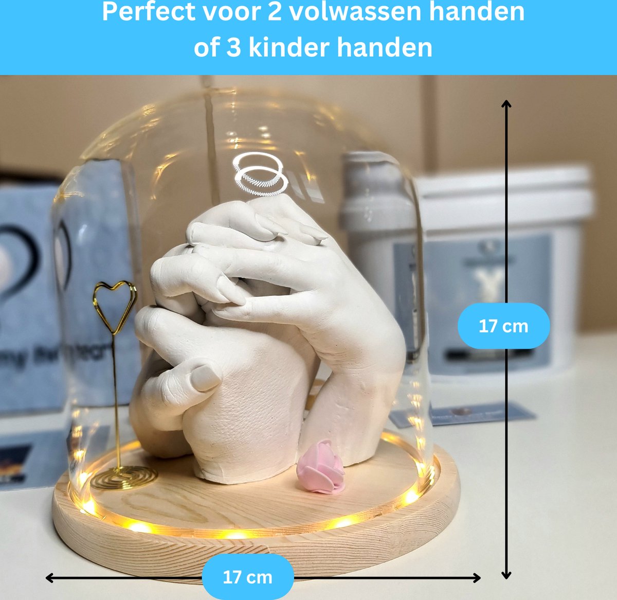 Pearl Of My Heart - Set d'empreintes de mains 3D pour couples