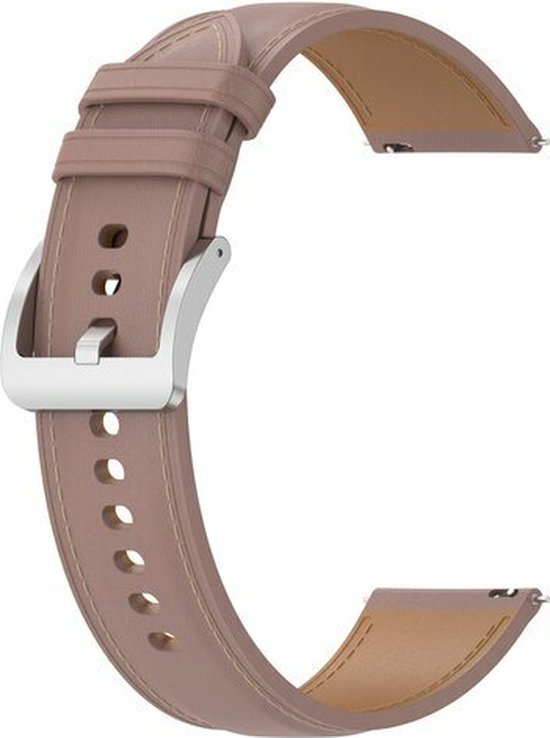 By Qubix Garmin Forerunner 55 / 245 / 645 - Bracelet cuir Luxe - Vieux rose