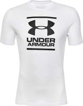 Under Armour GL Fond de teint SS Sport Shirt - Taille M - Homme - Blanc / Noir