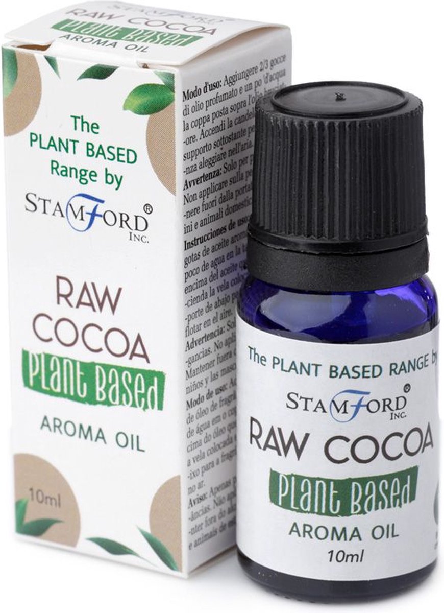 Goedkoopste Plantaardige Aroma Geurolie - Rauwe Cacao - 10ml - Geurolie Voor Aromadiffuser - Huisparfum