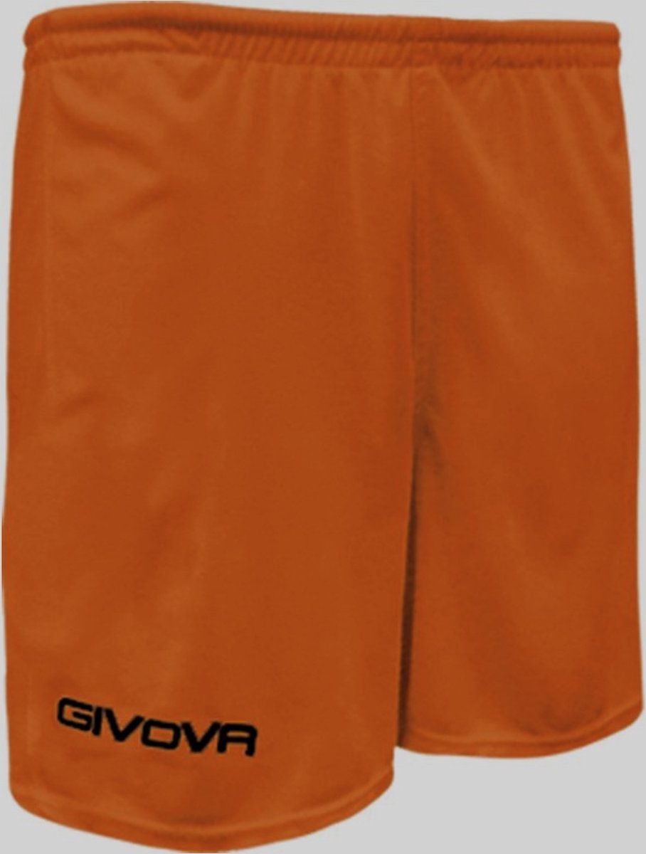 Short Panta Givova One P018, korte broek oranje, maat M, geborduurd logo !
