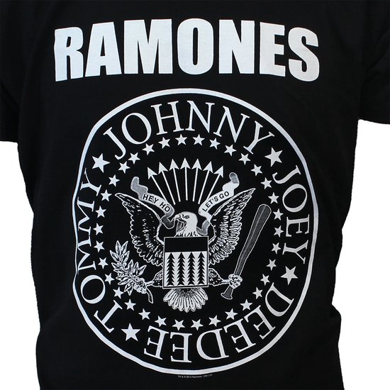 T-shirt The Ramones Presidential Seal Zwart - Merchandise Officielle