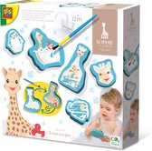 SES - Sophie la girafe - Kleuren met water in bad - veilige kwast - figuren worden zichtbaar in water - herbruikbaar