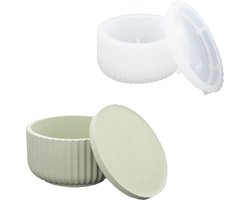 Siliconen mal √∏ 10,8cm x 5,8cm - Geribbelde pot laag met de