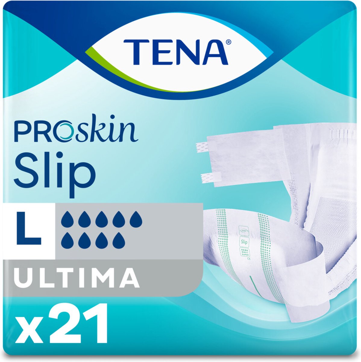 Goedkoopste TENA® Slip Ultima Large - Karton van 63 kleefluiers