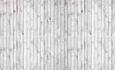 Fotobehang - Vlies Behang - Grijze Houten Planken - 254 x 184 cm