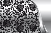 Fotobehang - Vlies Behang - Luxe Ornament - Zilver - 254 x 184 cm