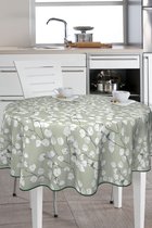 Toile cirée Bonita 160cm ronde - Feuilles vertes - 21T / 01