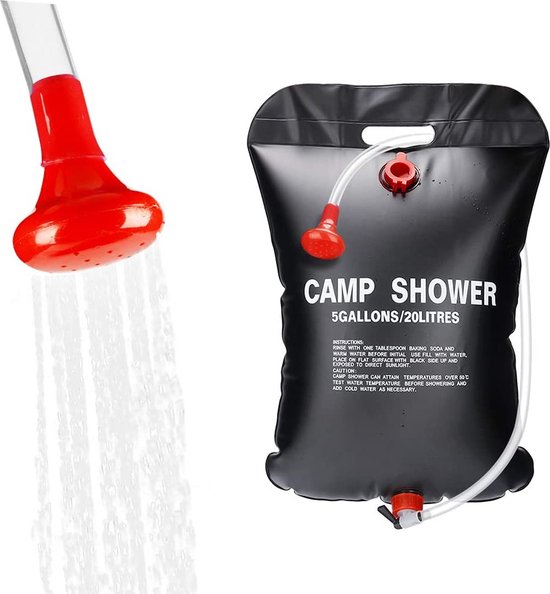 Zooma Draagbare douche/campingdouche, campingdouche met dompelpomp, draagbare outdoor douche waterpomp voor camping (oranje 2, Eén maat) (Oranje