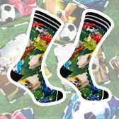 Sock My Football - herensokken - 43-46 - Naadloos op de tenen Sterk & Slijtvast - voetbalsokken - Vaderdag Cadeau