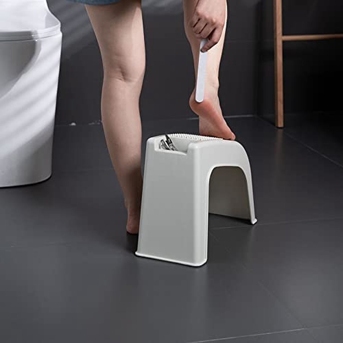 ShenMo 1 pièce repose-pieds de douche repose-pieds en plastique  antidérapant douche repose-pieds poignée de sécurité pour le bain de rasage  aide de jambes repose-pieds pour dames douleur de dos patie 