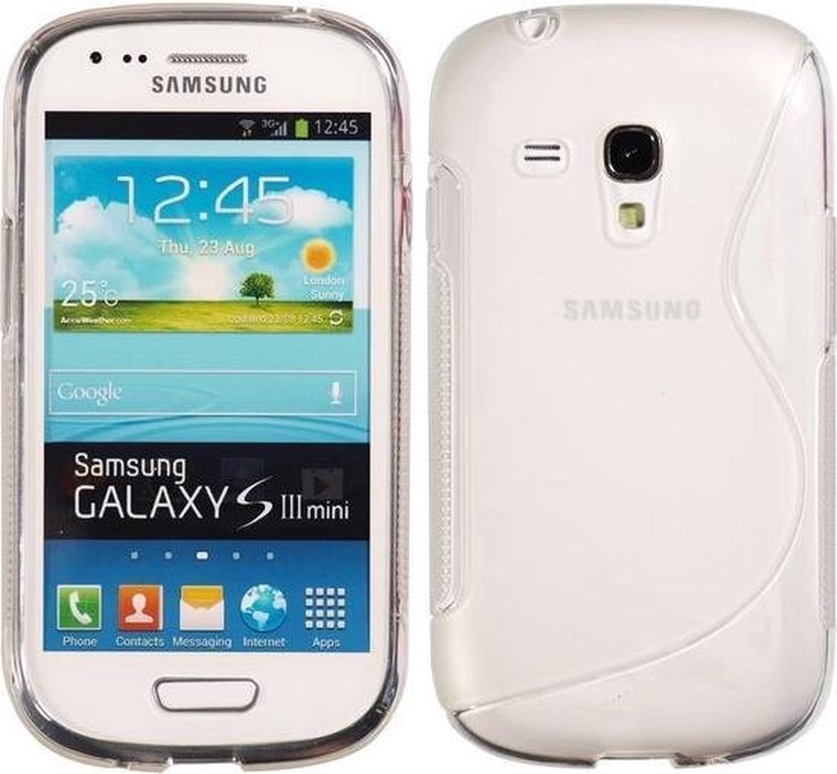Geschikt voor Samsung Galaxy S3 Mini i8190 Silicone Case s-style hoesje Transparant