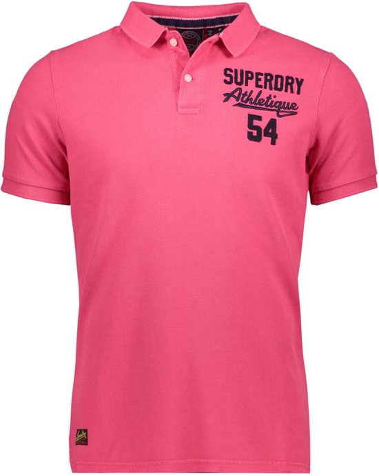 Superdry Vintage Superstate Polo Polo Homme - Rose - Taille M