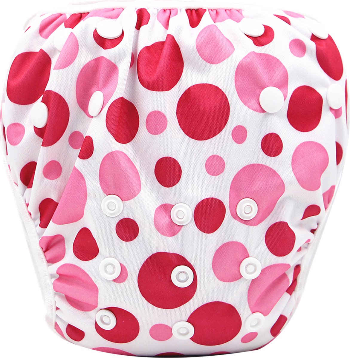 RAMBUX® - Zwemluier - Roze Stippen - Wasbaar & Verstelbaar - Zwembroek voor Zwembad - Zwemshort Baby & Peuter - 3-15 KG - 0-3 Jaar