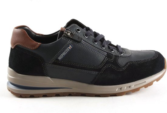 Foto: Mephisto bradley heren veterschoenen sneakers blauw maat 44