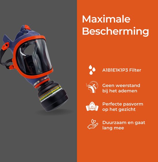 goambuy Volledig masker, adembeschermingsmasker, herbruikbaar
