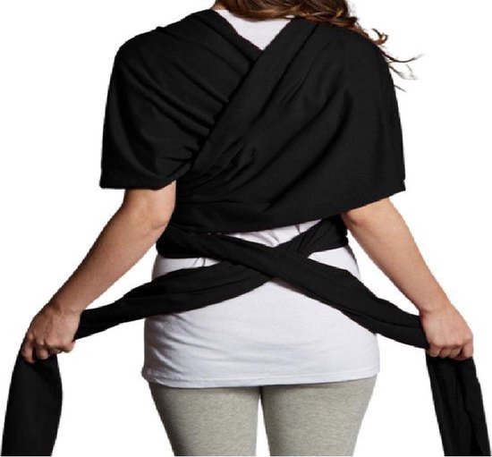 Baby Draagdoek - Babywrap - Baby Carrier - Babydrager - Buikdrager Baby – Baby Draagzak - Baby Sling | Ergonomisch | Met Tasje | Zwart