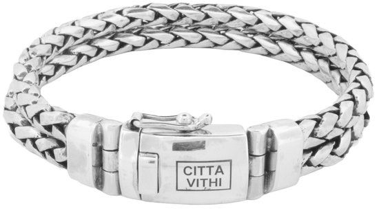 Jonline Citta Vithi Bracelet bouddha fait main en argent modèle 12 taille XL
