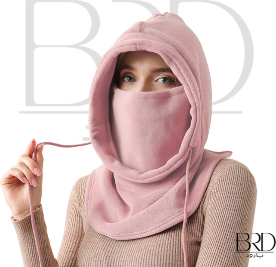 BRD® Winter | Poeder Roze Australian Velvet Fleece Balaclava / Bivakmuts | Nekwarmer mondmasker winter muts unisex onesize