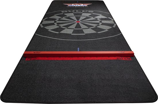 Bulls Carpet Dartmat 300x65 Rood Incl. Oche