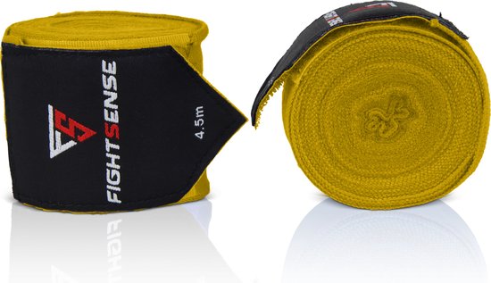 Foto: Fightsense handwraps boksen kickboks bandage groen 4 5m