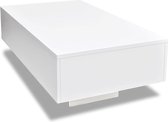 vidaXL Table basse - 85 x 55 x 31 cm - MDF - Blanc brillant
