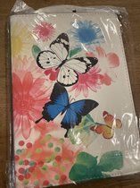 Shop4 - iPad Pro 10.5 (2017) Hoes - Book Case Kleurrijke Vlinders Wit