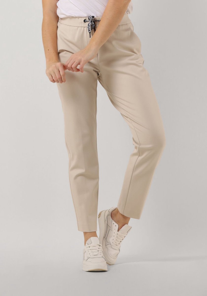 Beaumont Pants Chino Double Jersey Broeken & Jumpsuits Dames - Jeans - Broekpak - Beige - Maat 38