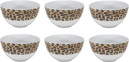 Studio Tavola Kommen Leopard ø 14 cm - 6 stuks