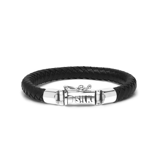 SILK Jewellery - Zwarte Armband - Roots - 644BLK.21 - Maat 21,0
