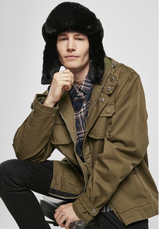 Bonnet Trapper Urban Classics En Nylon Noir – Taille Unique Homme, Doublé, Style Casual