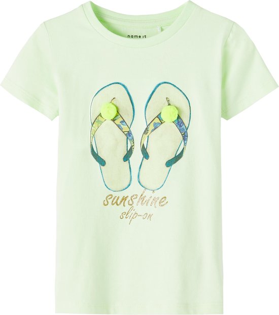 Name it t-shirt meisjes - groen - NMFfransisca - maat 86