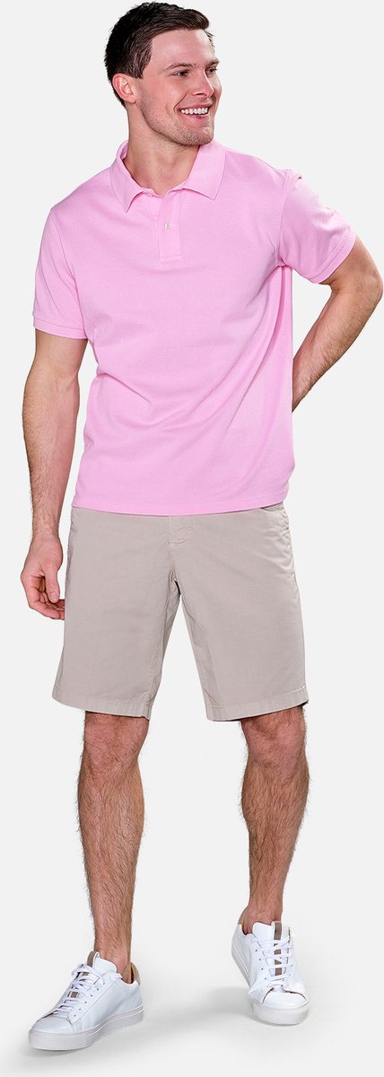 Steppin' Out Lente/Zomer 2023 Polo Shirt Short Sleeve Mannen - Regular fit - Katoen - Roze (XXL)
