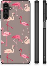 Smartphone Hoesje Geschikt voor Samsung Galaxy A14 5G Cover Case met Zwarte rand Flamingo