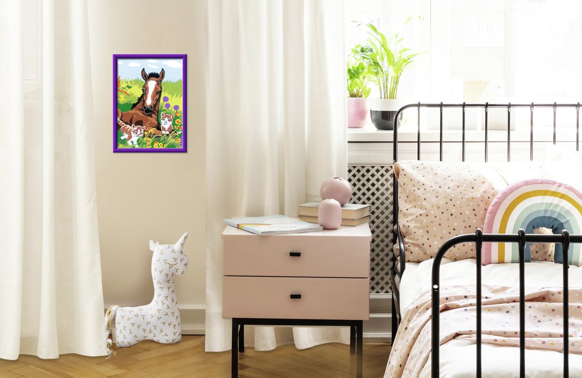 Ravensburger Schilderen op nummer Paard en kittens — afbeelding 4