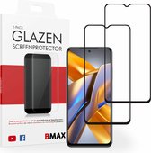 2-pack BMAX geschikt voor Xiaomi POCO M5S Screenprotector - Full Cover - Gehard glas - Apple screenprotectors - Telefoonaccessoires - Telefonie & Accessoires - Beschermglas - Glas screenprotectors - Zwart