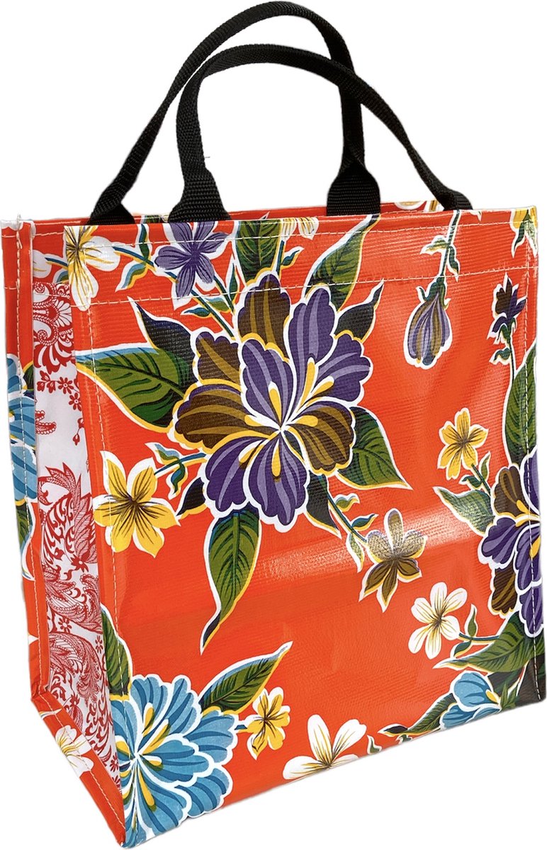 Atelier Du Baj Shopper van Mexicaans tafelzeil fortin orange