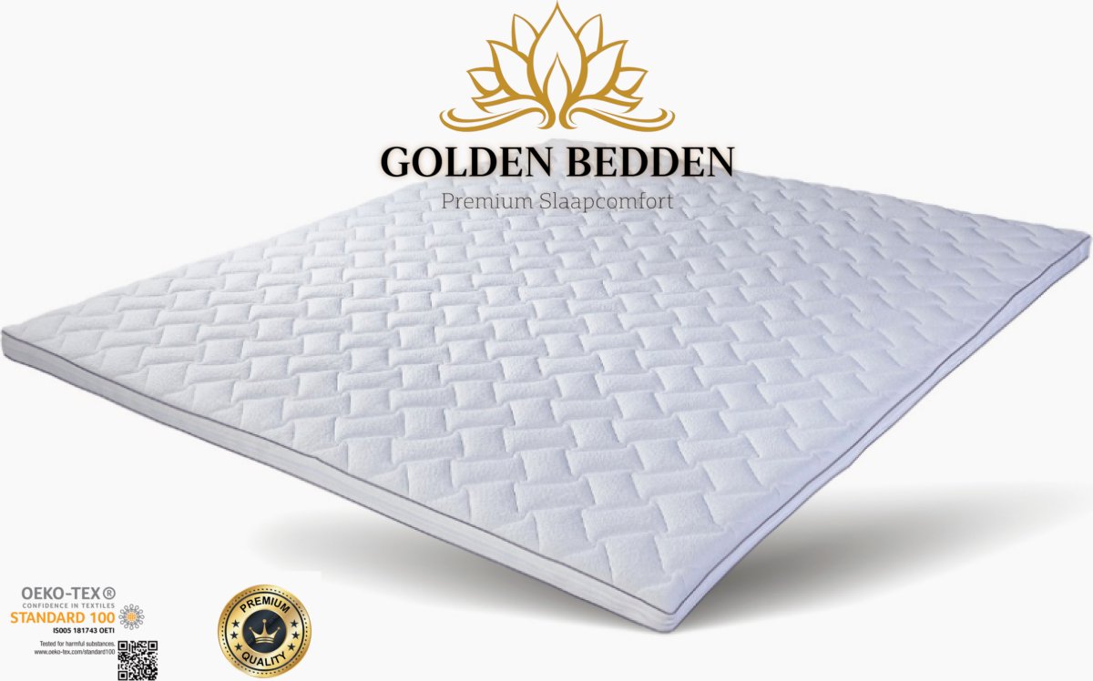 Golden Bedden - Koudschuim HR40 Topdekmatras -140x200x12 cm - Best Quality Ergonomisch - 12 cm dik