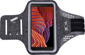 Hoesje Geschikt voor Samsung Galaxy Xcover 5 hardloop telefoonhouder – armband - sportband - van stof - Zwart